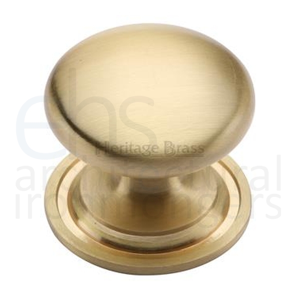 C2240 25-SB • 25 x 25 x 23mm • Satin Brass • Heritage Brass Mushroom Cabinet Knob